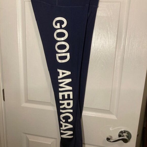 Good American Logo Leggin- Navy Blue - Size 2